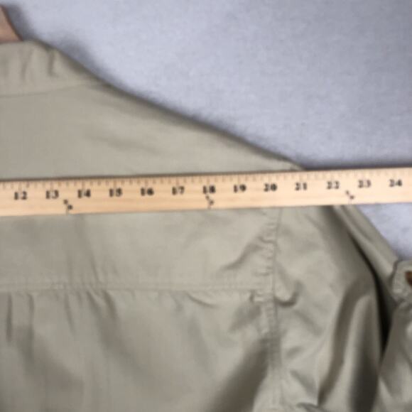 TRAVELSMITH Khaki Safari Cargo Jacket Women's Sz XL Beige Roll Tab Twill Pockets - Picture 12 of 13